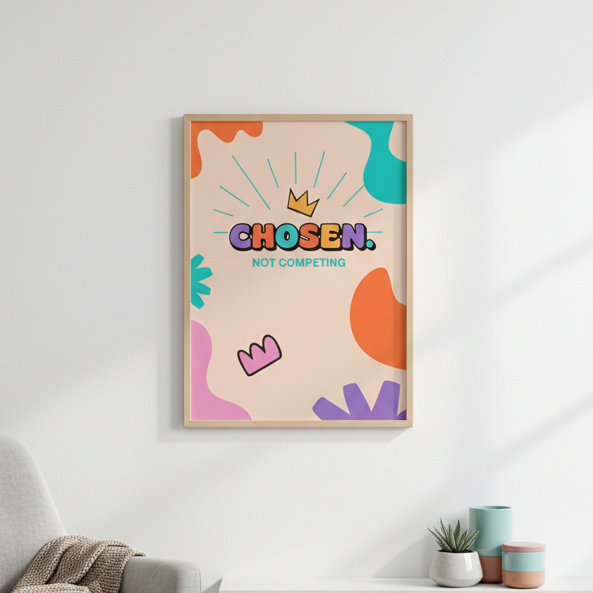 Chosen. Not Competing - Printable Wall Art