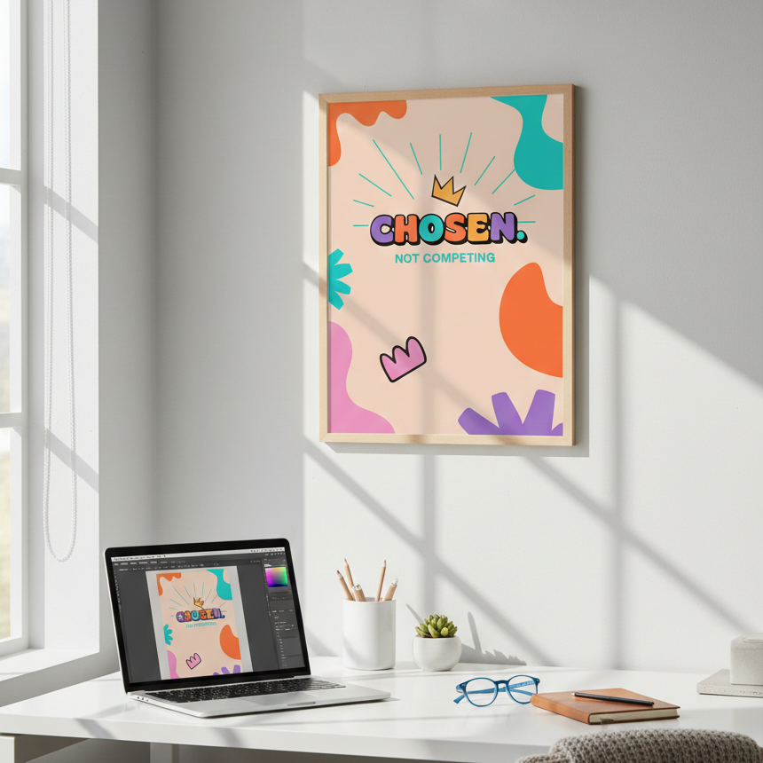Chosen. Not Competing - Printable Wall Art