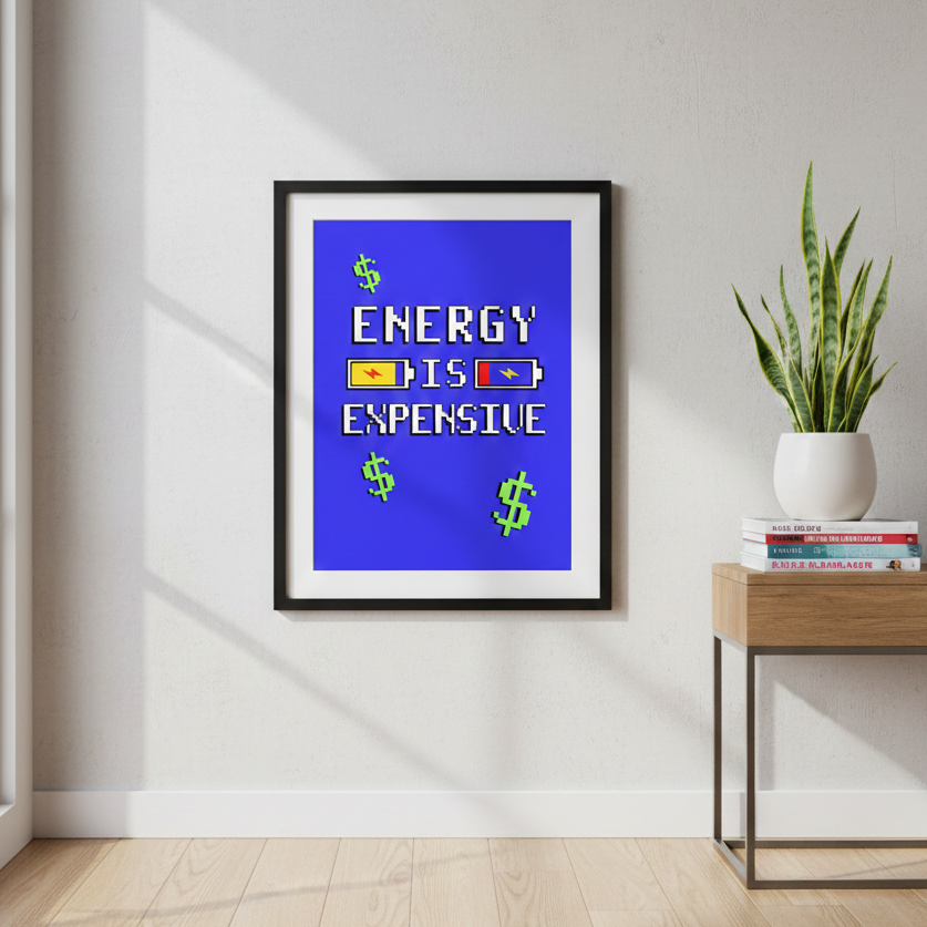 Retro Pixel Typography Print, Motivational Gamer Room Decor (Digital Download)